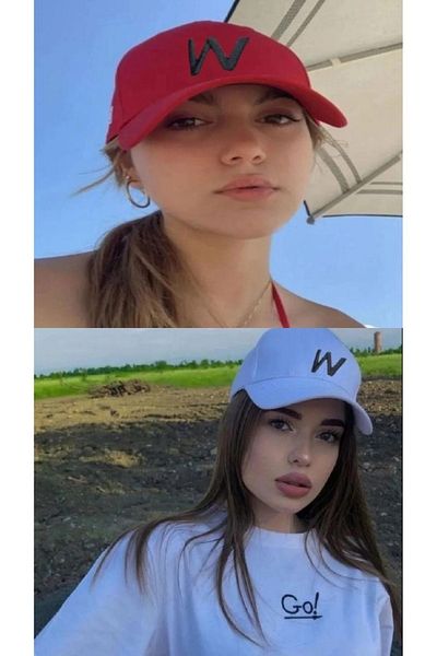 w white stars sports & wear Спортна шапка унисекс, комплект от 2 части с бродирана велкро задна част и регулируема закопчалка
