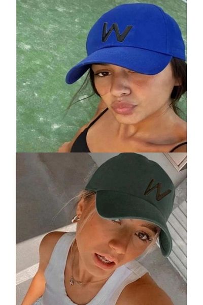 w white stars sports & wear Спортна шапка унисекс, комплект от 2 части с бродирана велкро задна част и регулируема закопчалка
