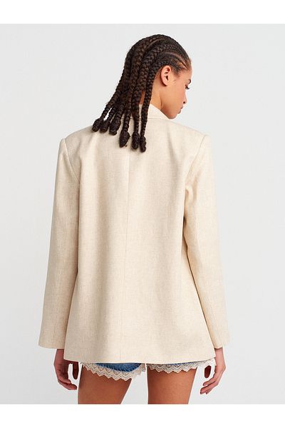 Dilvin 60759 Blazer Jacket-Light Beige