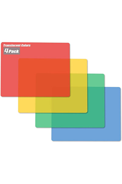 Fotouzy Σετ 4 ξύλινα τεμάχια κοπής Fotouzy, πλαστικά, πολύχρωμα, 30 x 38 cm