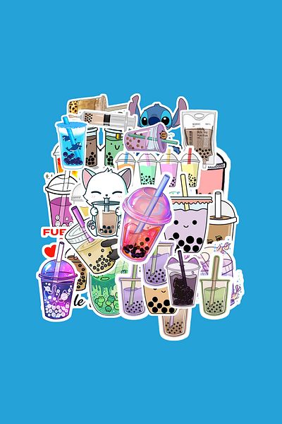 dadi ramba Bubble Tea -Bullet Journal - Agenda - Planner - Notebook - Laptop Sticker Decal - Sticker Pack