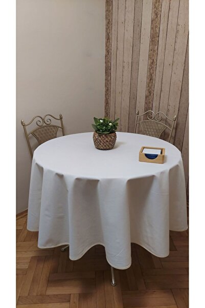 gonk Round, Solid Color, Duck (Liquid Pusher, Stain Proof) Fabric, Tablecloth