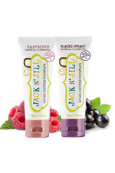 Jack N'Jill Jack N' Jill Jack N Jill Natural Toothpaste - Black Currant & Raspberry 2 Pack (2X50G)
