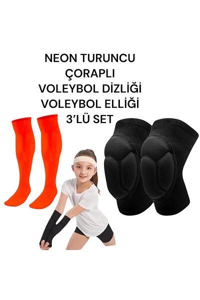 Gök Sports Children's Volleyball Knee Pad and Triple Satellite Set