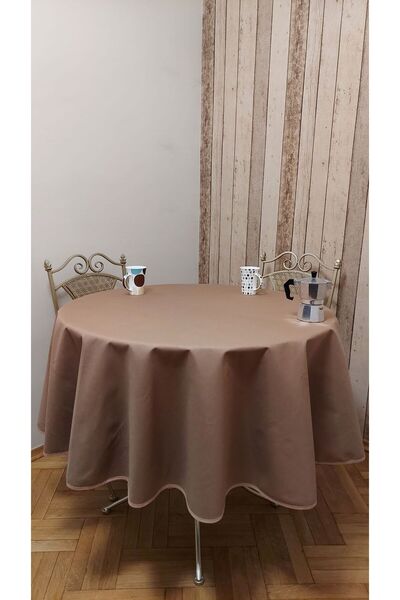 gonk Round, Solid Color, Duck (Liquid Pusher, Stain Proof) Fabric, Tablecloth