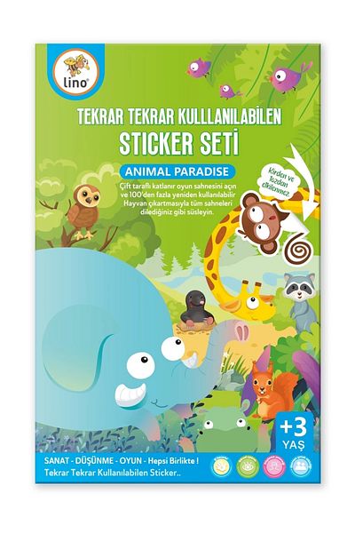 Lino LINO Animal Sticker Set - Reusable