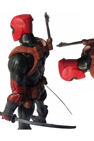 OYUNCAKSAHİLİ Deadpool Toy Fill Meat Figure 7 Pieces Overseas Special Lighted Deadpol Movable Joints