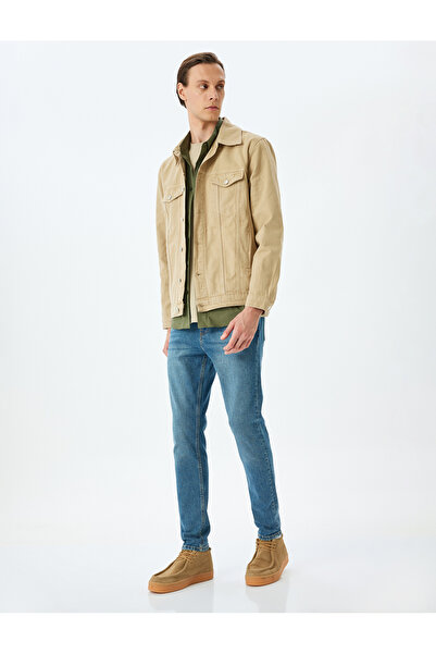 Koton Schmale Jeans aus Baumwolle mit normaler Taillentasche – Michael Jean