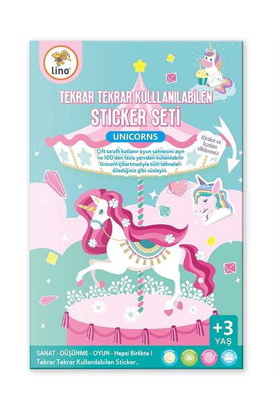 Lino Lino Unicorns Reusable Sticker Set