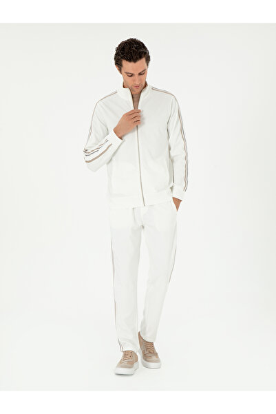 Cacharel Ekru Regular Fit Düz Paça Eşofman Altı 50300970-VR019