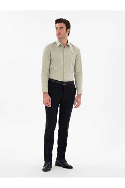 Cacharel Haki Slim Fit Pamuklu Oxford Gömlek 50304497-VR027