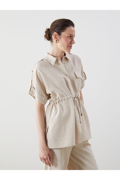 LC Waikiki Γυναικείο πουκάμισο LCW Comfort Dobby oversized