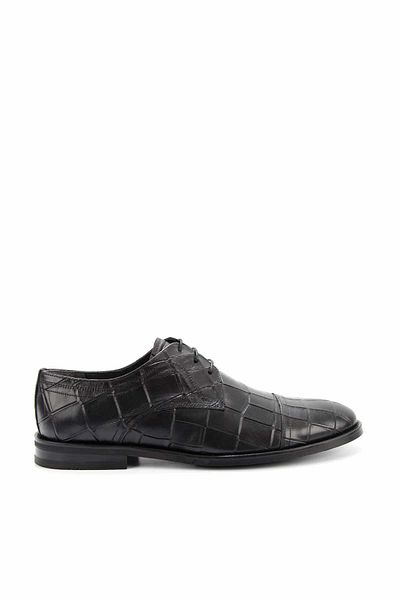 Bambi Black Leather Men's Classic Shoes E 01755112211