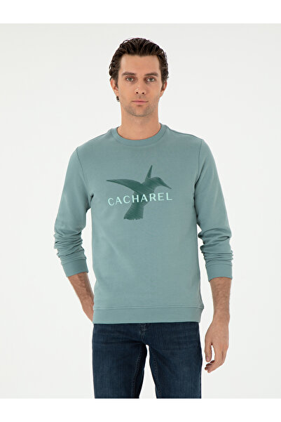 Cacharel Yeşil Regular Fit Bisiklet Yaka Sweatshirt 50300976-VR054