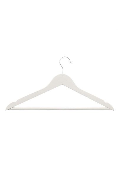 Ella Home Set of 3 wooden hangers, White, 45x23cm