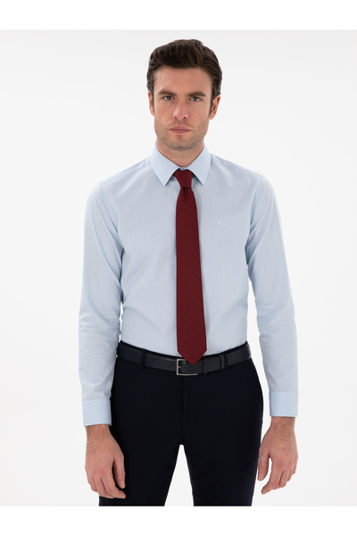 Cacharel Açık Mavi Slim Fit Pamuklu Oxford Gömlek 50304497-VR003