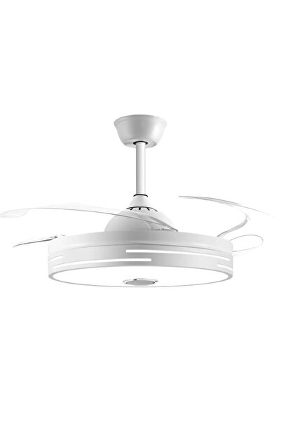 Mutlusan Aydınlatmalı Tavan Vantilatörlü Bluetoothlu Uzaktan Kumandalı Ses Sistemli Led Sarkıt