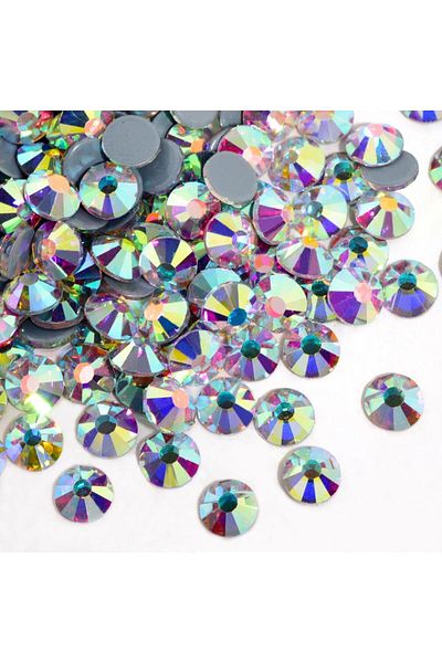 Gymo Κρυστάλλινη πέτρα Ss16 (3,8-4mm) Crystal Ab (10 Gros) με έξι επίπεδα σιδεράκια που κολλάνε με υψηλής ποιότητας (HOTFIX)
