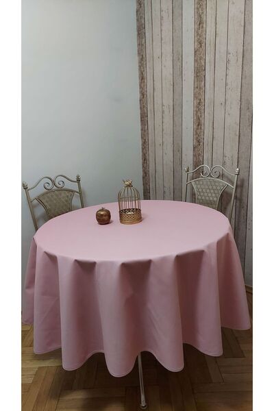 gonk Round, Solid Color, Duck (Liquid Pusher, Stain Proof) Fabric, Tablecloth