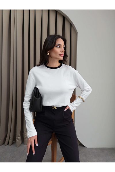 ESRAHELVACI Μακρυμάνικο κορμάκι με ριγέ γιακά