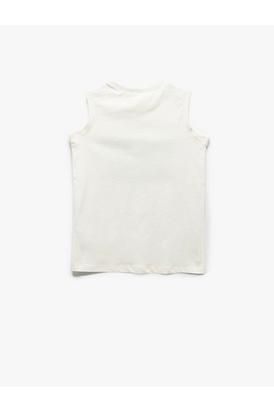Koton Cotton Print Detailed Crew Neck Undershirt