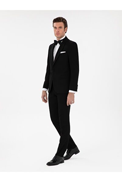 Cacharel Siyah Slim Fit Şal Yaka Smokin Damatlık 50306126-VR046