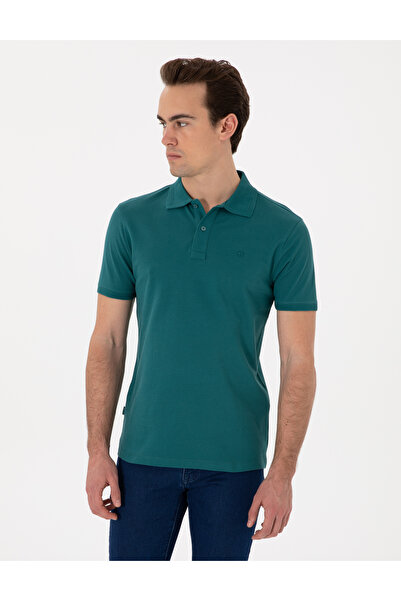 Pierre Cardin Tricou de bază Emerald Slim Fit, cu guler polo, anti-încrețire ...