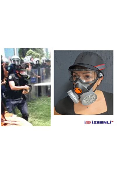 Delta Plus R D A2 Biber Duman Ve Sis İçin Gaz Maskesi + Goggle Gözlük Tam Set (Filtreli)