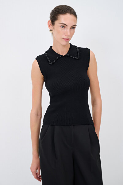 adL İnci Detaylı Triko Bluz