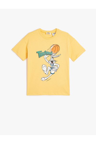 Koton Bugs Bunny Printed Crew Neck Licensed Oversize Cotton T-Shirt