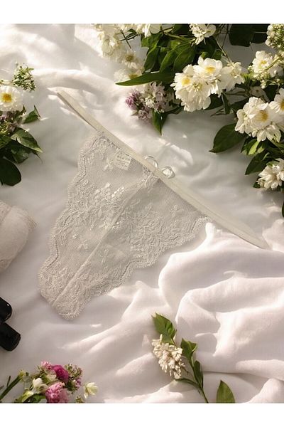 enmodaiçgiyim White Lace Women's String