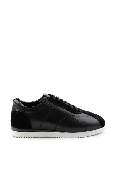Bambi Black Leather Men's Sneaker E 01440030102