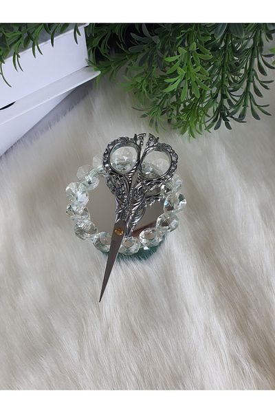 Fiyonks Atölye Promise, Engagement Scissors, Silver Color Scissors, Special Scissors