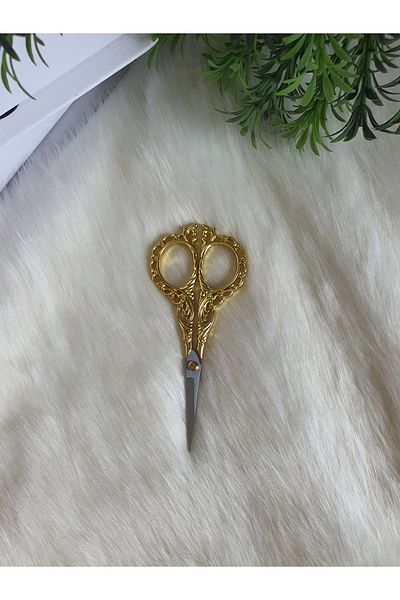 Fiyonks Atölye Promise, Engagement Scissors, Gold Color Scissors, Special Scissors, Gold Color Scissors
