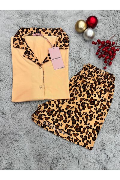 pijamaworld Комплект пижама с къс ръкав и копчета отпред