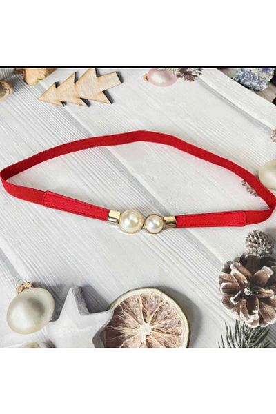 Beyna Rubber Belt with Pearls