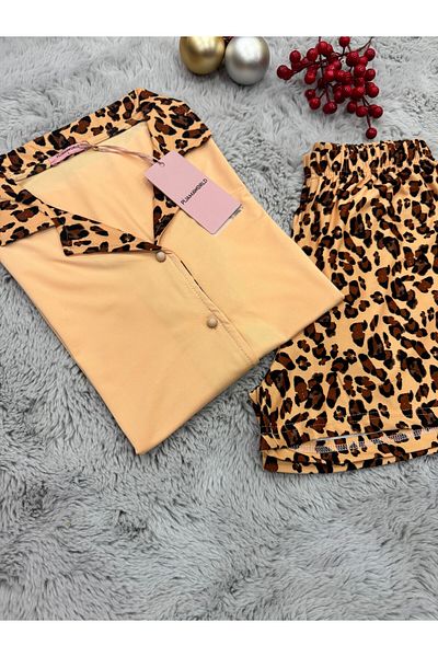 pijamaworld Комплект пижама с къс ръкав и копчета отпред