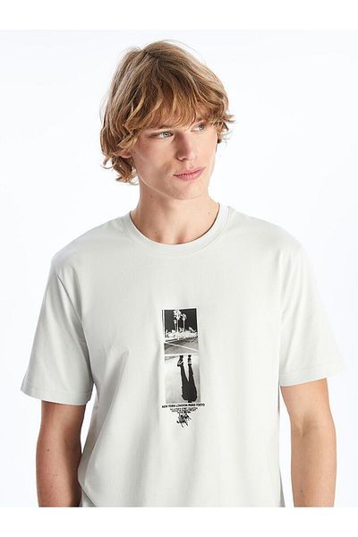 LC Waikiki Crew Neck Short Sleeve Printed Combed Cotton Men's T-Shirt