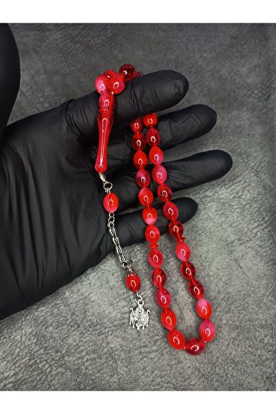 Mos Tespih Barley Cut Moire Powder Amber Prayer Beads