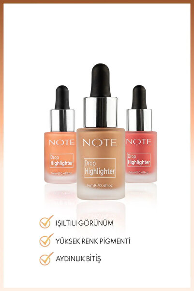 NOTE Drop Highlighter Işıltılı Likit Aydınlatıcı - 02 Charming Desert