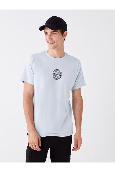 LC Waikiki Crew Neck Short Sleeve Printed Combed Cotton Men's T-Shirt