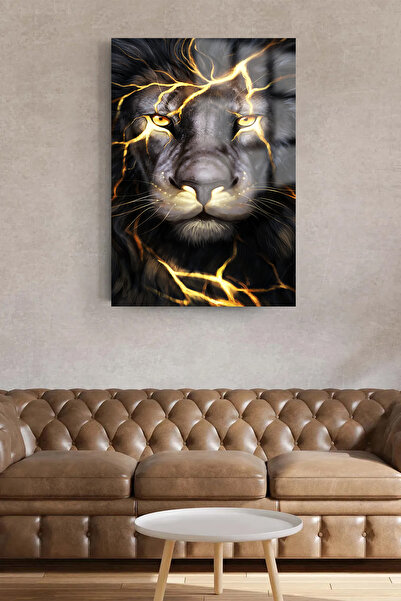 TAULART STAKLENI STOL U OBLIKU LAVA SA DETALJIMA VATRE, ULTRA ŽIVOPISNE BOJE,...