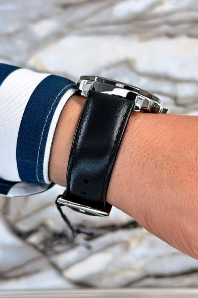 Ferrucci Black Leather Cord, Steel Case Function Number Men's Wristwatch Bracelet Zmfer079