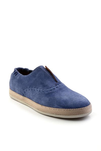 Bambi Espadrile pentru bărbați din piele albastră E01901361102
