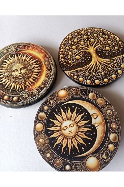 ZeyMin Art Spiritüel Temalı 3 lü Duvar Süsü