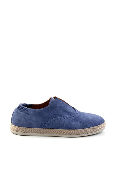 Bambi Espadrile pentru bărbați din piele albastră E01901361102