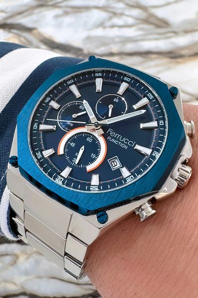 Ferrucci Function 3 ATM Steel Strap & Case Men's Wristwatch Bracelet Zmfer091