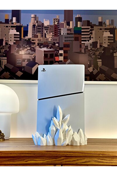 Goplast Premium Ps5 Slım Crystal Stand (DİJİTAL VERSİYON UYUMLU) Playstation 5 Dikey Stand Ps5 Stand Dijitalversiyon