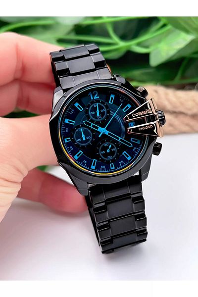 COMMES Women's Wristwatch Colored Glass Crono All Functions Active