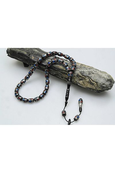 Skygo Oltu Stone Double Color Drop Flip Embroidered Rosary